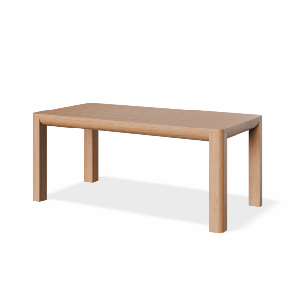 American Oak Frankie Dining table on white background